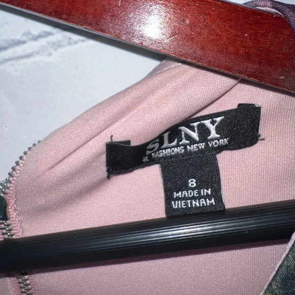 SLNY purple, pink & green floral sleeveless dress size 8 - Picture 9 of 12